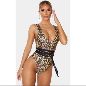 PrettyLittleThing Leopard Swimsuit
